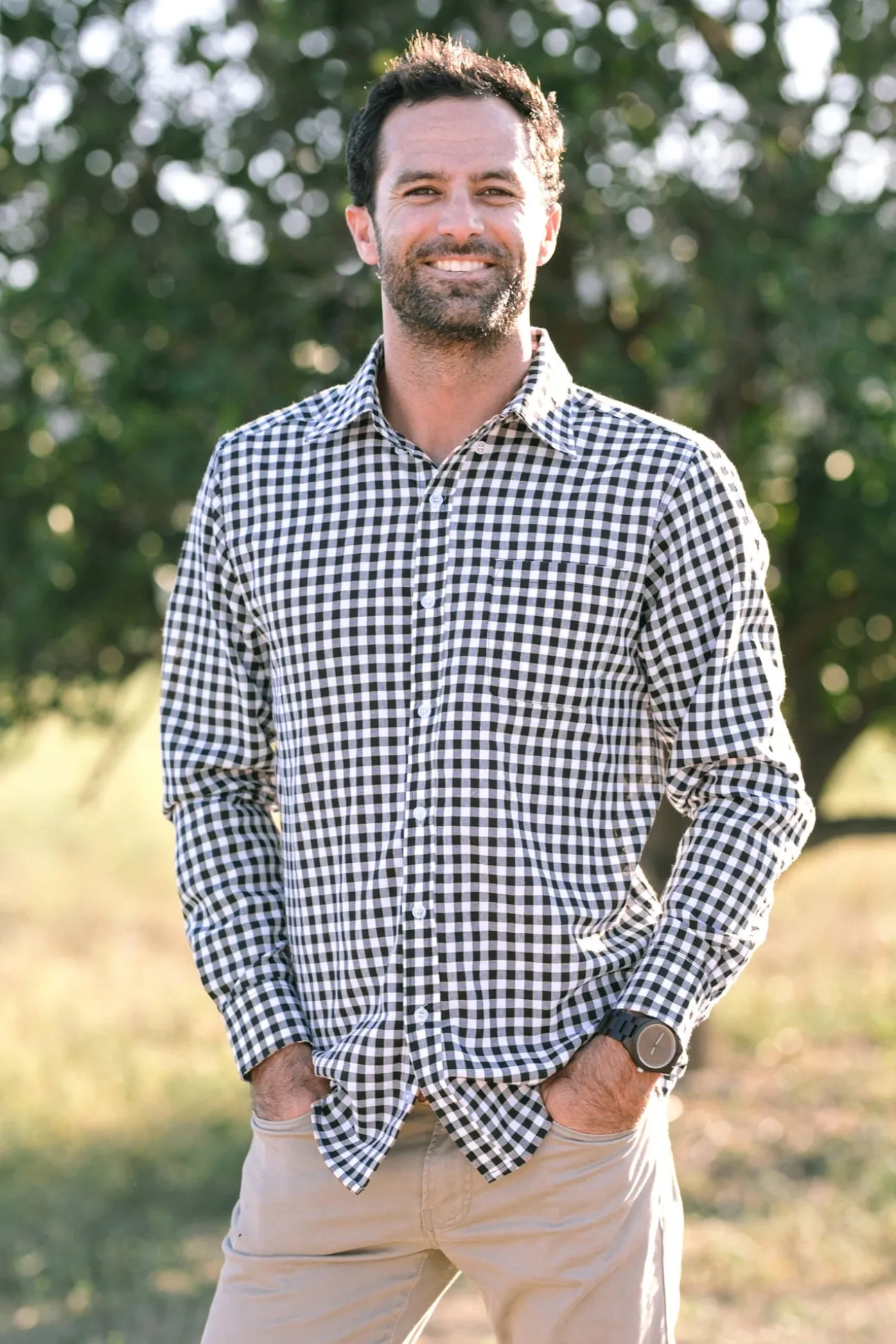 Jordyn Gingham Buttoned Mens Shirt