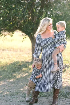 Jordyn Smocked Gingham Dress