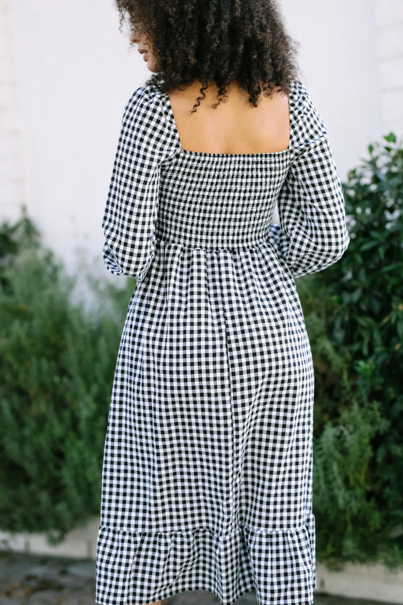Jordyn Smocked Gingham Dress