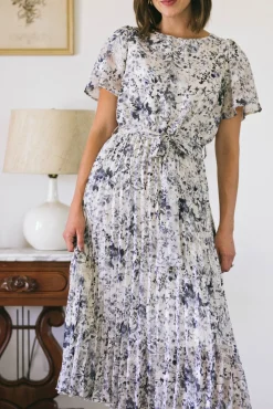 Julien Pleated Floral Dress