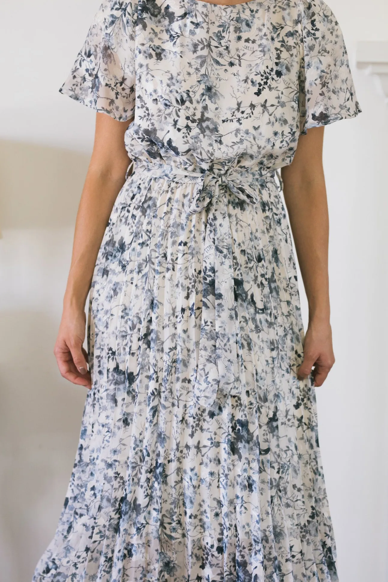 Julien Pleated Floral Dress