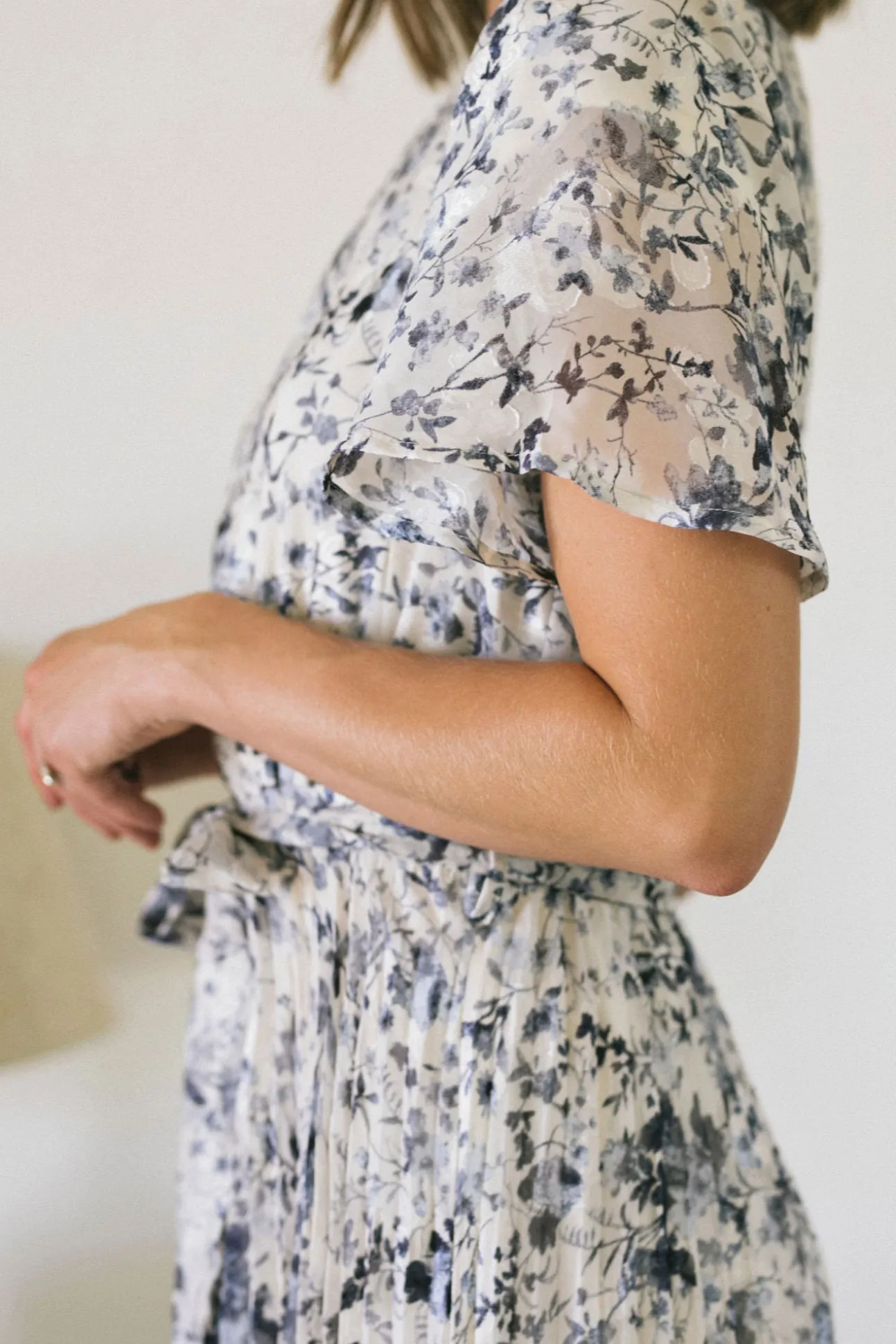 Julien Pleated Floral Dress