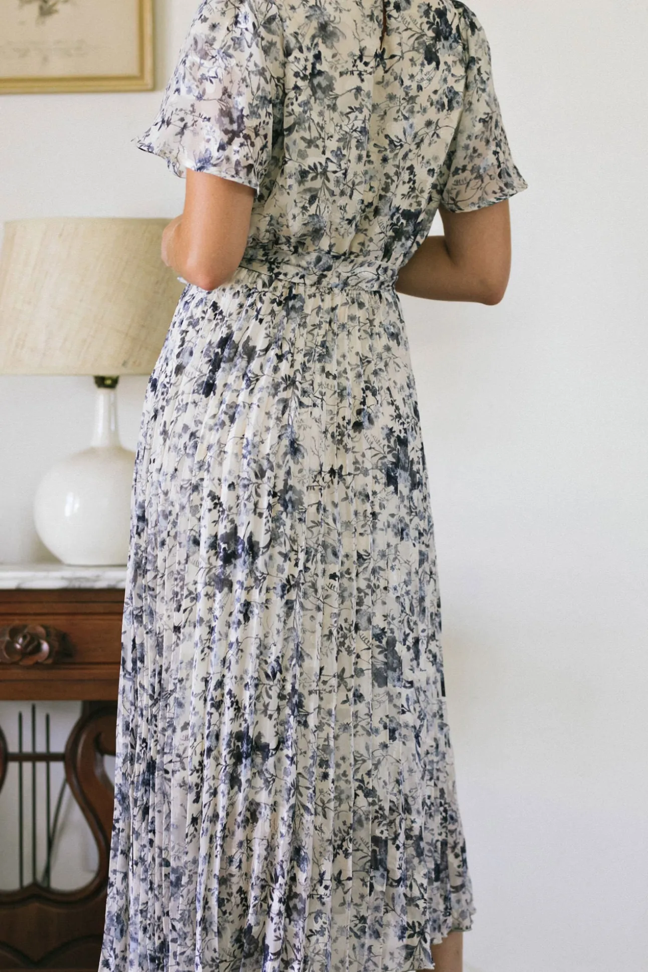 Julien Pleated Floral Dress