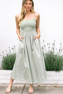 Kiana Poplin Mix Dress