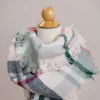 Kids Pink Plaid Infinity Scarf