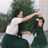 Kids Ribbed Tulle Dress