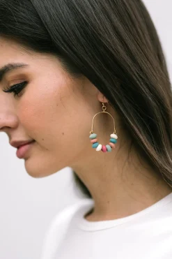 Kimberly Wooden Bead Earrings
