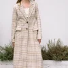 Lennon Longline Plaid Coat