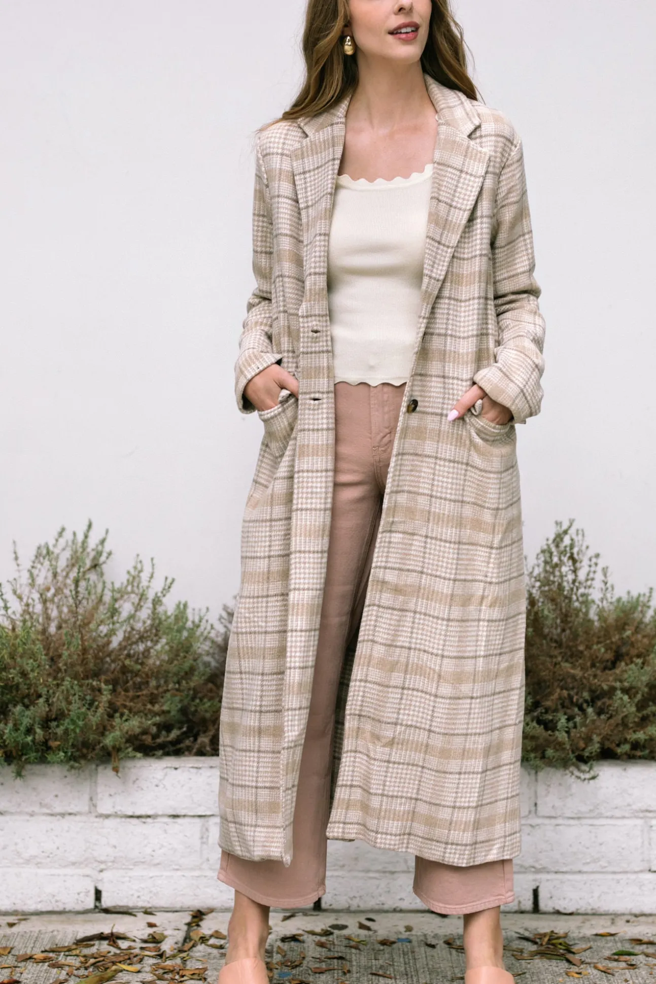 Lennon Longline Plaid Coat