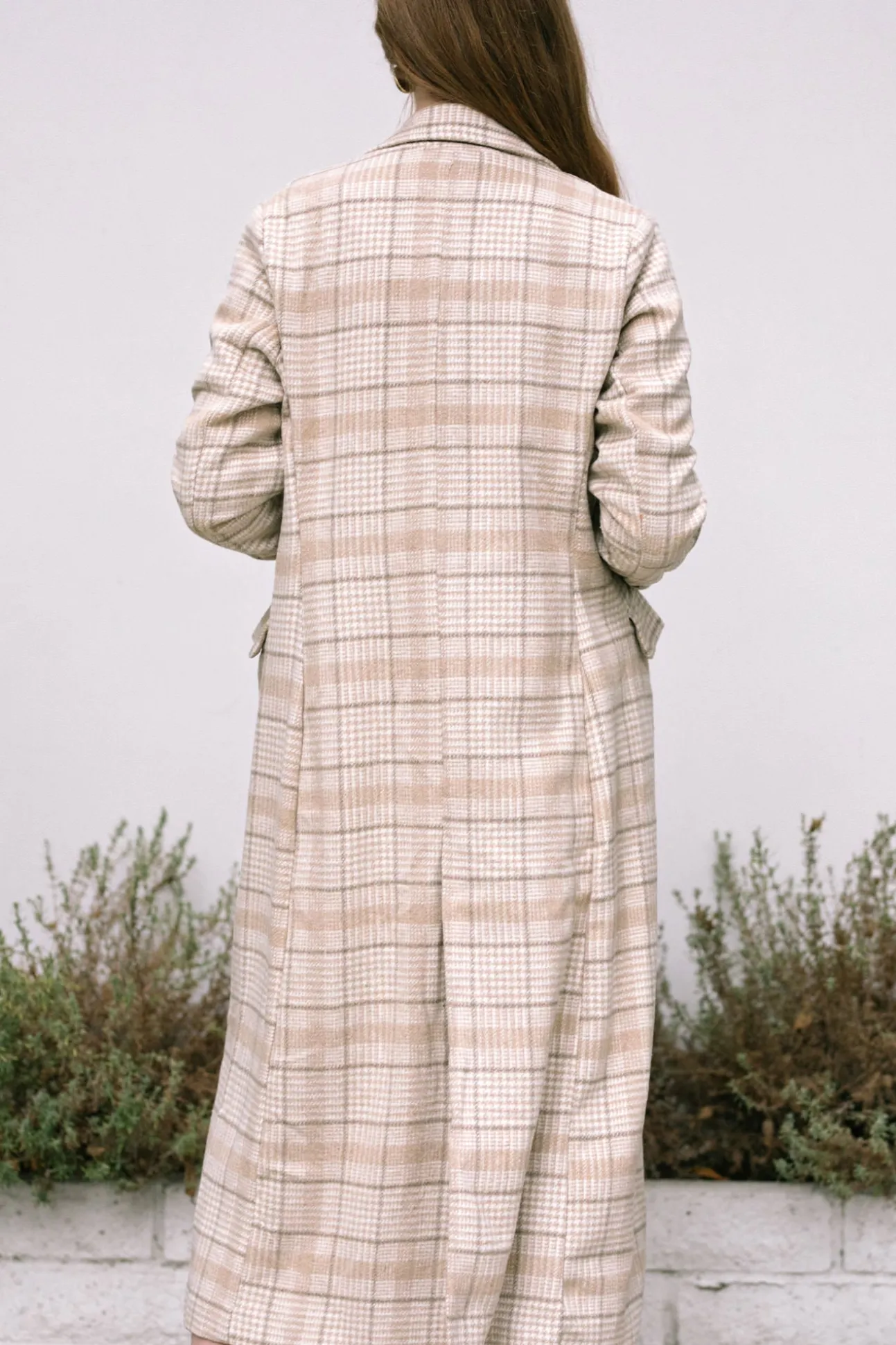 Lennon Longline Plaid Coat