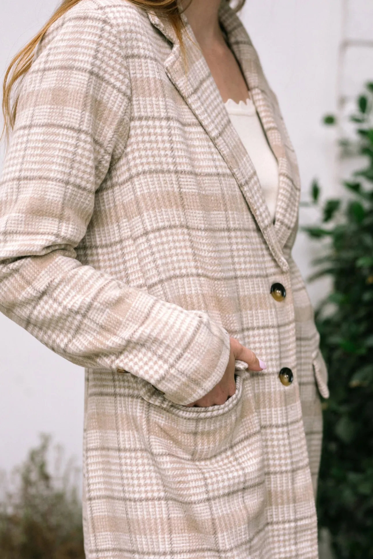 Lennon Longline Plaid Coat