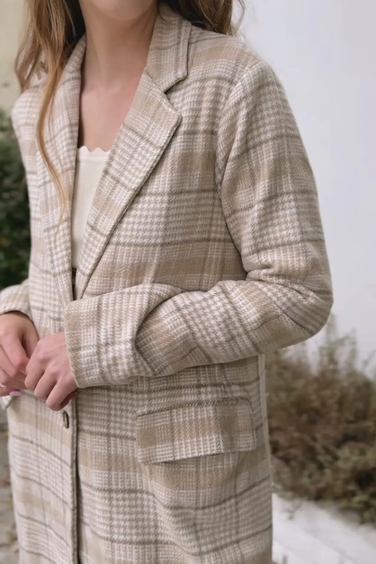 Lennon Longline Plaid Coat
