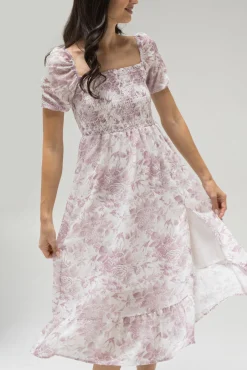 Marie Smocked Midi Dress