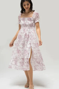 Marie Smocked Midi Dress