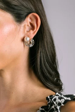 Melissa Pearl and Rhinestone Earrings