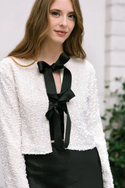 Monique Sequin Bow Jacket