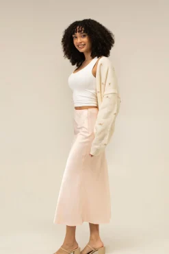 Monroe Satin Slip Skirt