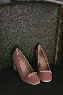Palmer Velvet Bow Heels
