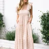 Paula Gingham Tiered Dress