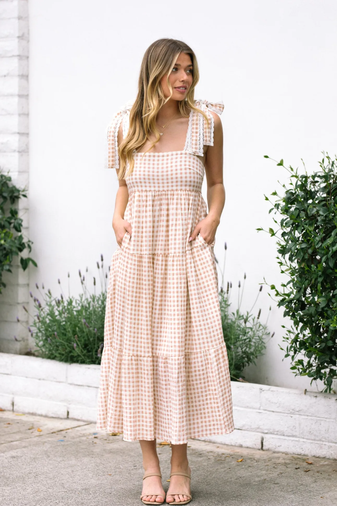 Paula Gingham Tiered Dress
