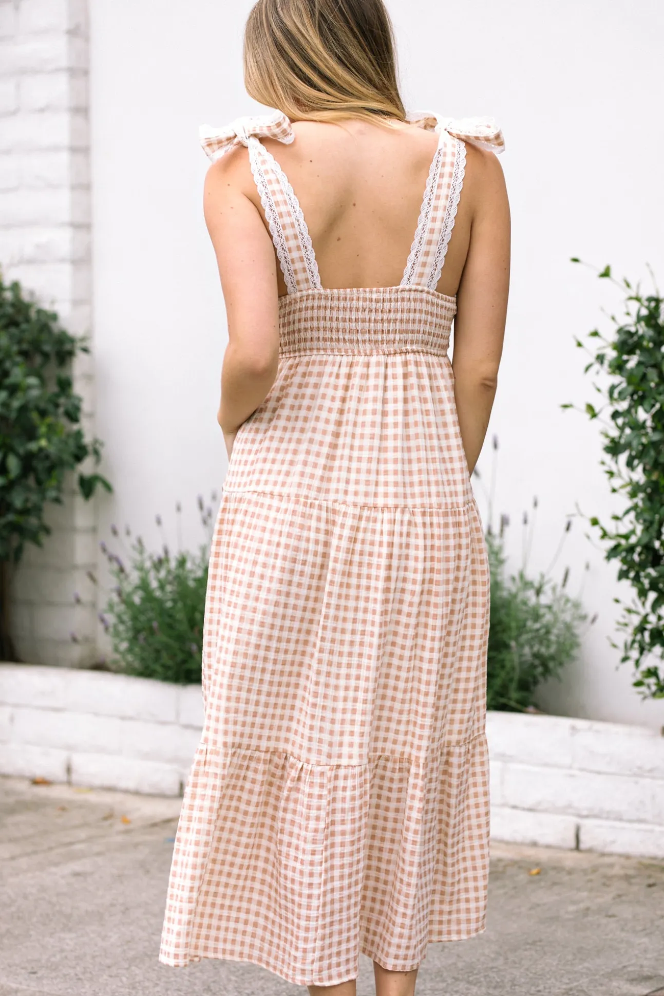Paula Gingham Tiered Dress