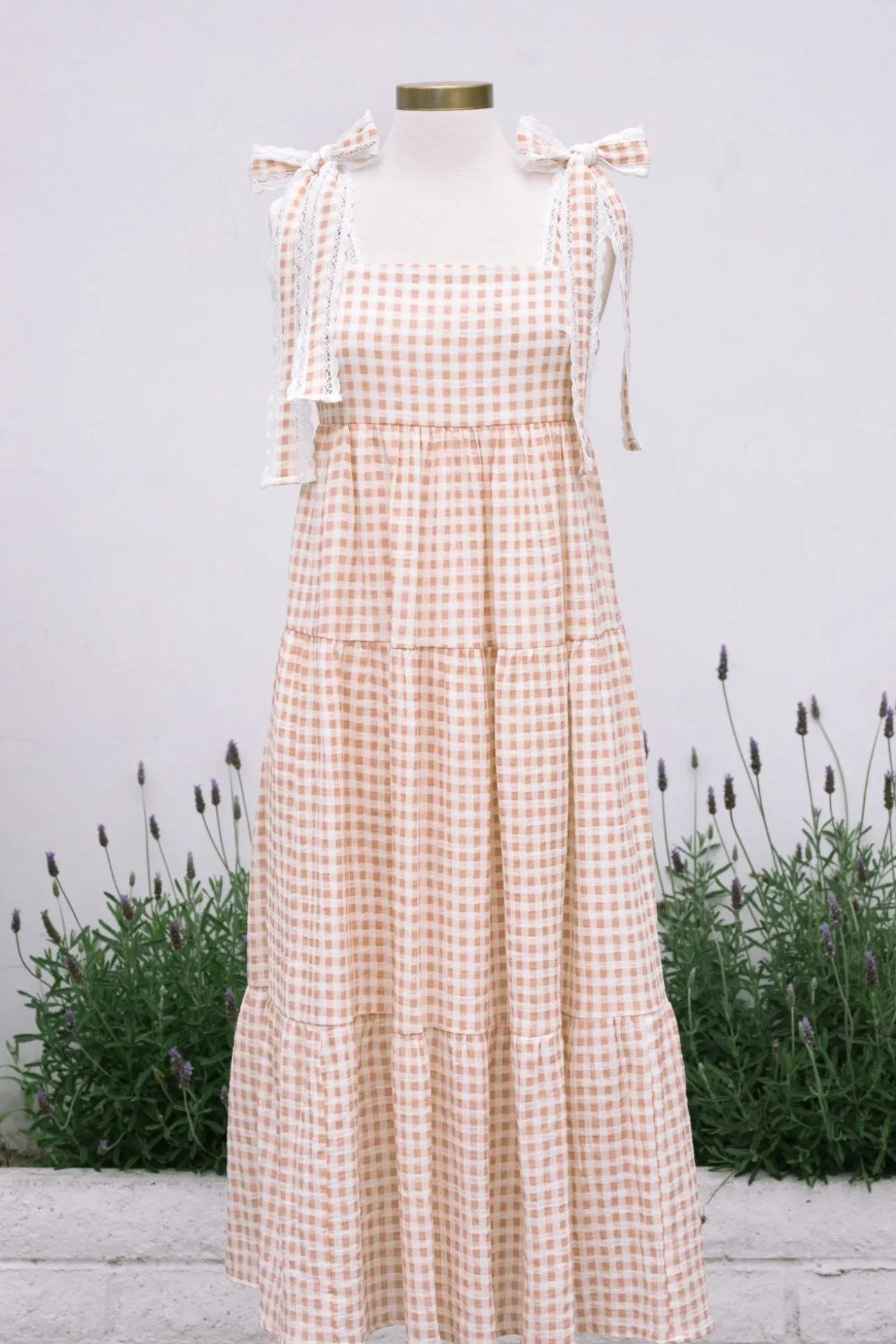 Paula Gingham Tiered Dress
