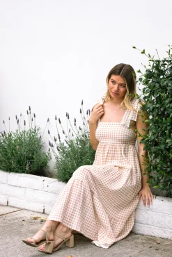 Paula Gingham Tiered Dress