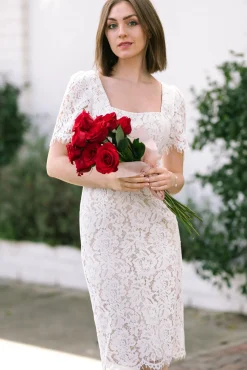 Poppy Lace Midi Dress