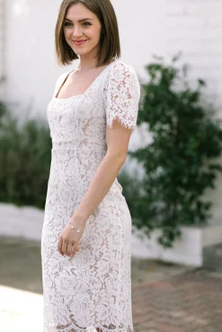 Poppy Lace Midi Dress