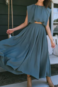 Robin Pleated Midi Skirt