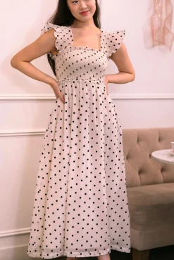 Rosario Dotted Midi Dress