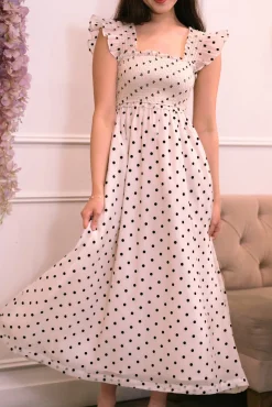 Rosario Dotted Midi Dress