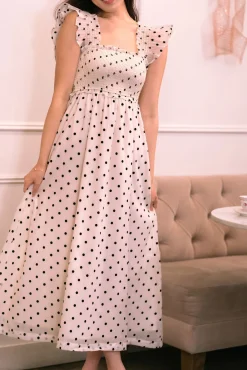 Rosario Dotted Midi Dress