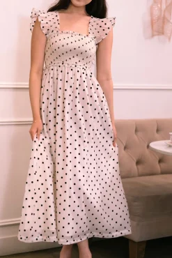 Rosario Dotted Midi Dress