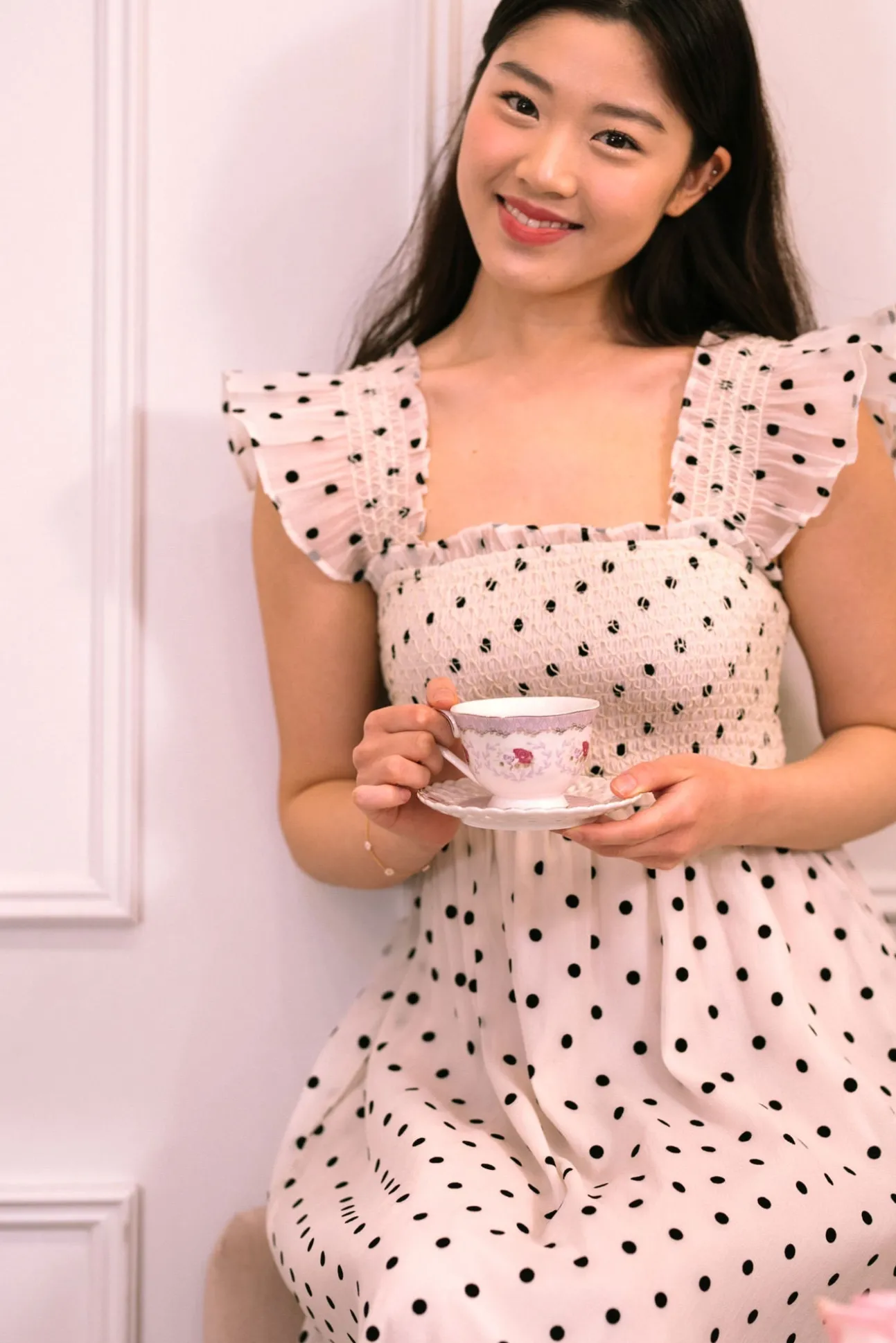Rosario Dotted Midi Dress