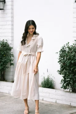 Ruth Ruffle Collared Dress