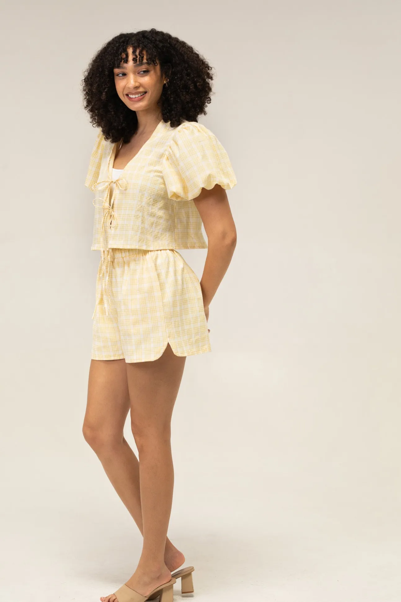 Sadie Plaid Shorts Set