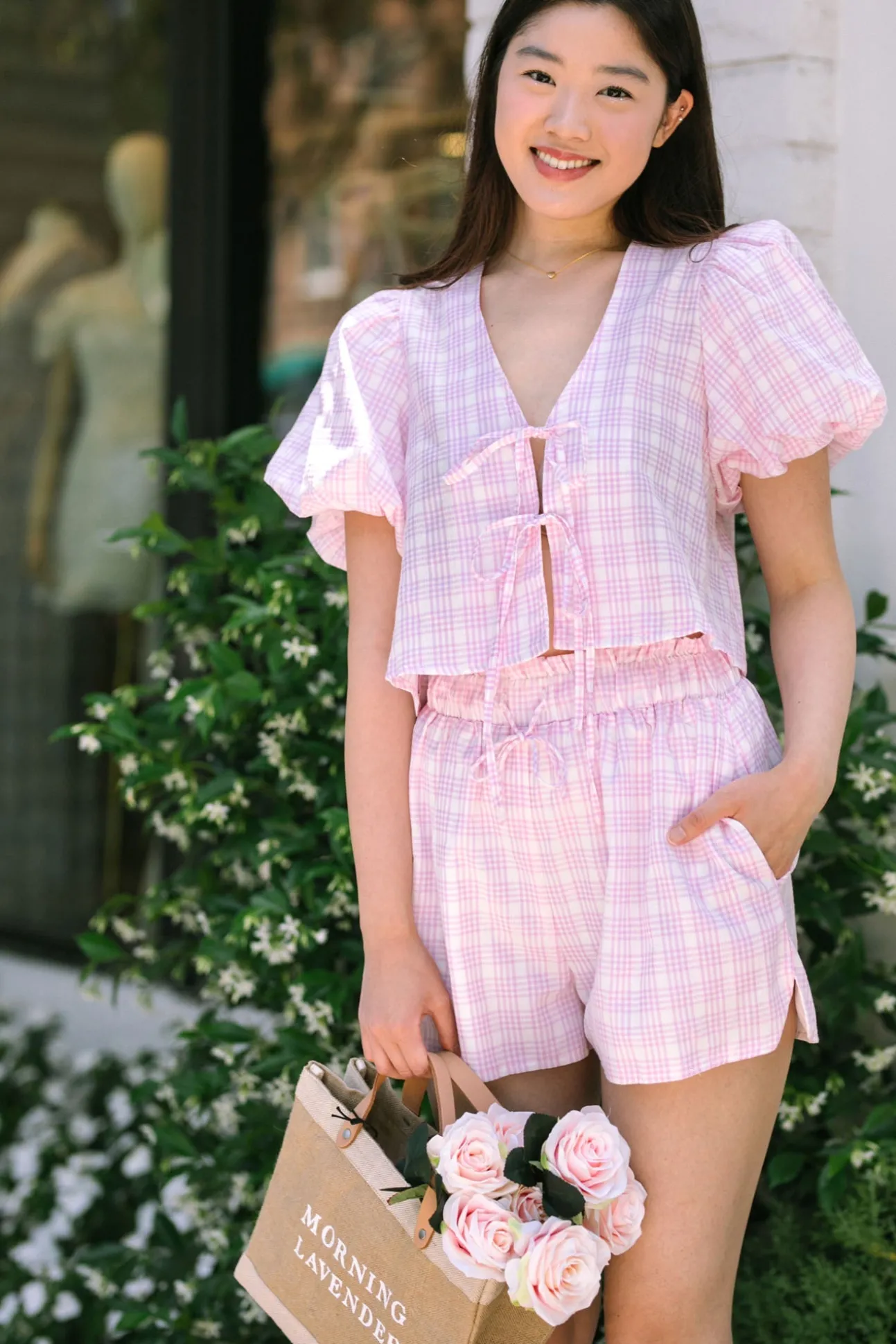 Sadie Plaid Shorts Set