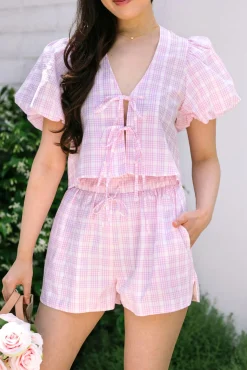 Sadie Plaid Shorts Set