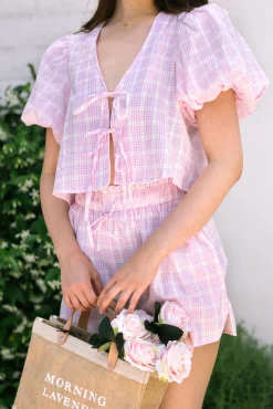 Sadie Plaid Shorts Set