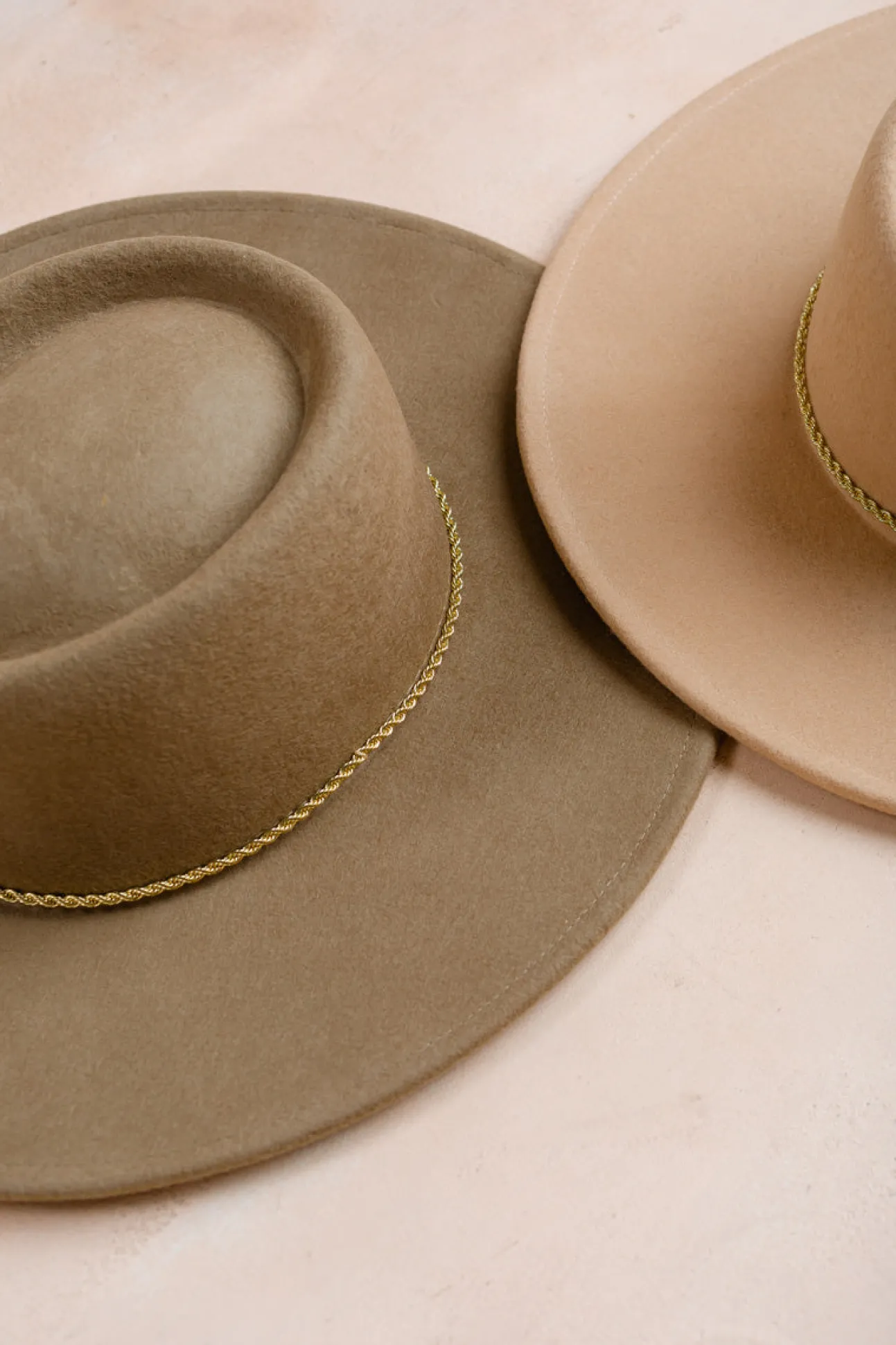 Sarah Wide Brim Hat with Twisted Chain