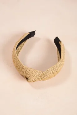 Serena Knotted Straw Headband