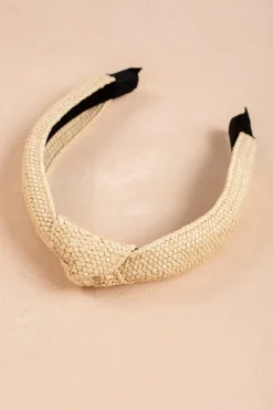 Serena Knotted Straw Headband