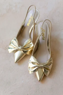 Silla Slingback Bow Heels