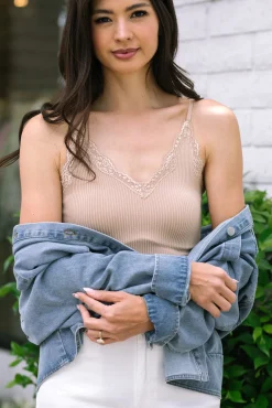 Tabitha Cropped Lace Cami