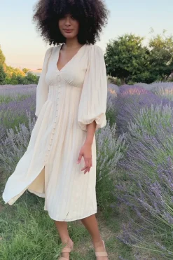 Valerie Buttoned Midi Dress