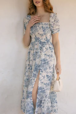 Zoey Smocked Midi Dress